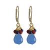 Image 1 : Blue Quartz Semi Precious Stones On Gold Filled Lever Back Earrings-1.42