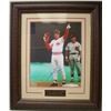 Image 1 : Pete Rose Signed Cincinnati Reds 16X20 Photo Custom Leather Framed- Mounted Hologram