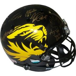 E.J. Gaines Signed Missouri Tigers Full Size Schutt Replica Helmet Alternate W/ 8 Signatures 2014 Co