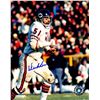 Image 1 : Dick Butkus Signed Chicago Bears White Jersey Action 8X10 Photo