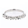 Image 1 : Pave-Set Diamond Band With Milgrain In 18K White Gold | 340227