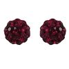 Image 1 : Sterling Silver Garnet Crystal 4Mm Post Earrings