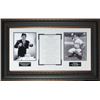 Image 1 : Yogi Berra Unsigned New York Yankees 2 Photo YOGI-ISMS 34X21 Leather Framed