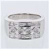 Image 1 : Channel / Bezel-Set Fashion Diamond Ring In 18K White Gold | 260589