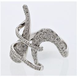 Pave-Set Fashion Diamond Ring In 14K White Gold | 326271