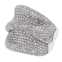 Round Antique Pave-Set Diamond Fashion Ring In 14K White Gold | 376347