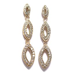 Rose Gold 925 CZ Earrings