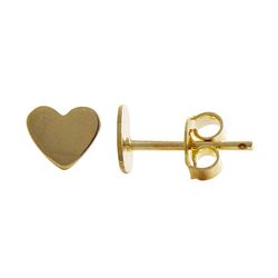 Gold Filled 5X6mm Heart Stud Post Earrings