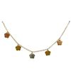 Image 1 : Gold Filled Tri Color Flower Necklace