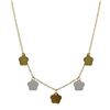 Image 2 : Gold Filled Tri Color Flower Necklace
