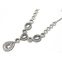 Sterling Silver-CZ Necklace