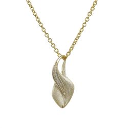 Sterling Silver Gold Leaf Pendant