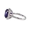 Image 2 : Sterling Silver Amythest Round CZ Ring