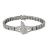 Image 1 : Sterling Silver White CZ Tennis Style Bracelet With Center Design