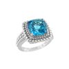 Image 1 : SILVER SWISS BLUE TOPAZ RING - Size 7 (#8487SW)