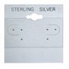 Image 1 : "Sterling Silver" Earring Cards 2X2- Plastic With Velour Flocking In Center. 100 Cards Per Pack.
