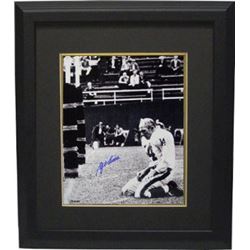 YA Tittle Signed New York Giants Blood 16X20 B&W Photo Custom Framed