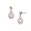 Image 1 : Sterling Silver Pink CZ Earrings