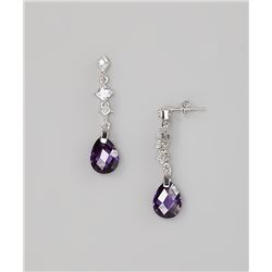 Sterling Silver-Crystal Earring