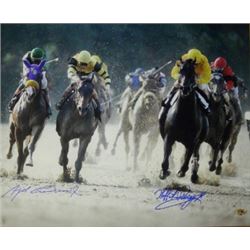 Angel Cordero Signed Horse Racing 16X20 Photo W/ Pincay