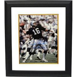 Jim Plunkett Signed Oakland Raiders 16X20 Photo SB XV MVP Custom Framed