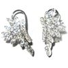 Image 1 : Sterling Silver-CZ Clip/Post Earr