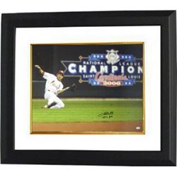 So Taguchi Signed St. Louis Cardinals 16X20 Photo Sliding Custom Framed (2006 World Series Champs) E