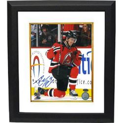 Adam Henrique Signed New Jersey Devils 8X10 Photo Custom Framed Vertical On Knee