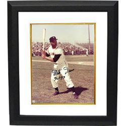 Monte Irvin Signed New York Giants 8X10 Photo Custom Framed HOF 73 (Batting Pose)