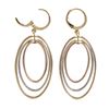 Image 2 : Tri Colored Brass Wire Earrings Ovals -2.2