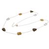 Image 1 : Smoky And Citrine Rutilated Combination Semi Precious Faceted Chunky Stones On Gold Plated Brass Cha