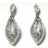 Image 1 : Sterling Silver White CZ Earrings