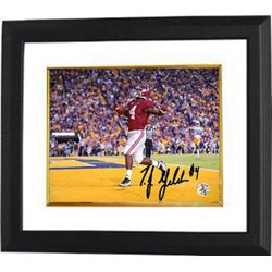 TJ Yeldon Signed Alabama Crimson Tide 8X10 Photo Custom Framed #4 (Horizontal TD Vs LSU)
