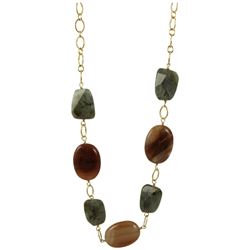 Semi-Precious Gemstones Chain Necklace