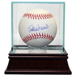 Stan Musial Signed Official Major League Baseball W/ Glass Case- MLB Hologram (Cardinals)