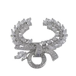 Sterling Silver CZ Brooch/Pin