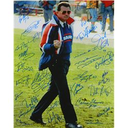 1985 Bears Team Signed Bears Mike Ditka Finger 16X20 Photo (30 Sigs) W/We're #1