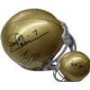 Image 1 : Paul Hornung Signed Notre Dame Replica Mini Helmet- Signed By 3 Quarterbacks