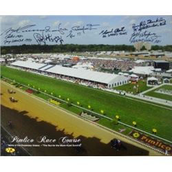 Seattle Slew Signed Preakness Stakes Winners Pimlico Race Course Horse Racing 16X20 Photo W/ 6 Sig