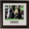 Image 1 : Tiger Woods Unsigned 11X14 Photo 96 Masters @ Augusta Leather Framed