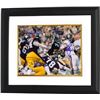 Image 1 : Dwight White Signed Pittsburgh Steelers Steel Curtain 8X10 Photo Custom Framed Color Action 4 Signat