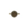 Image 1 : Gold Plated Sterling Silver, 11Mm Round Circe, 8Mm Champagne Druzy Natural Stone With CZ Border, Rin