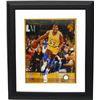 Image 1 : Magic Johnson Signed Los Angeles Lakers 8X10 Photo Custom Framed (Yellow Jersey Dribble)
