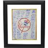 Image 1 : Charlie Hayes Signed New York Yankees 16X20 Photo Custom Framed Top Hat Logo With 70 Signatures