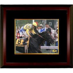 Sunday Silence Signed Preakness Stakes At Pimlico Horse Racing 16X20 Photo Custom Framed 2 Sig