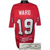 Image 1 : Hines Ward Signed Georgia Bulldogs Red Custom Jersey W/ Embroidered Stats