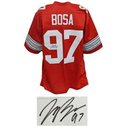 Joey Bosa Signed Red Custom College Football Jersey