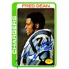 Image 1 : Fred Dean Signed Chargers 1978 Topps Card #217 W/HOF 08
