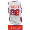 Image 1 : Clyde Drexler Signed White Throwback Custom College Basketball Jersey