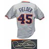 Image 1 : Cecil Fielder Signed Grey Custom Baseball Jersey